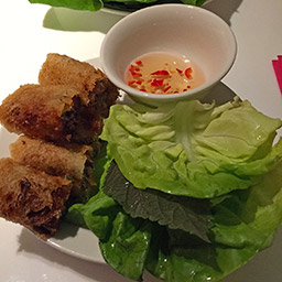 Crispy Vietnamese pork spring roll