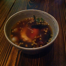 Octopus and barley broth