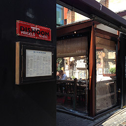 The entrance to Dishoom Shoreditch