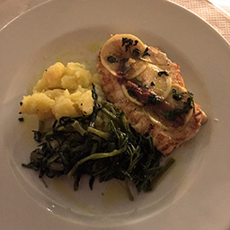 Butterflied Cornish monkfish with potatoes