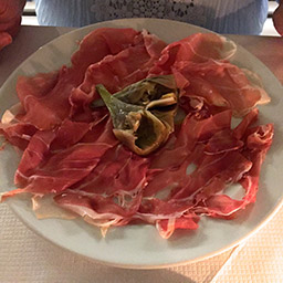 Prosciutto di San Daniele with artichoke